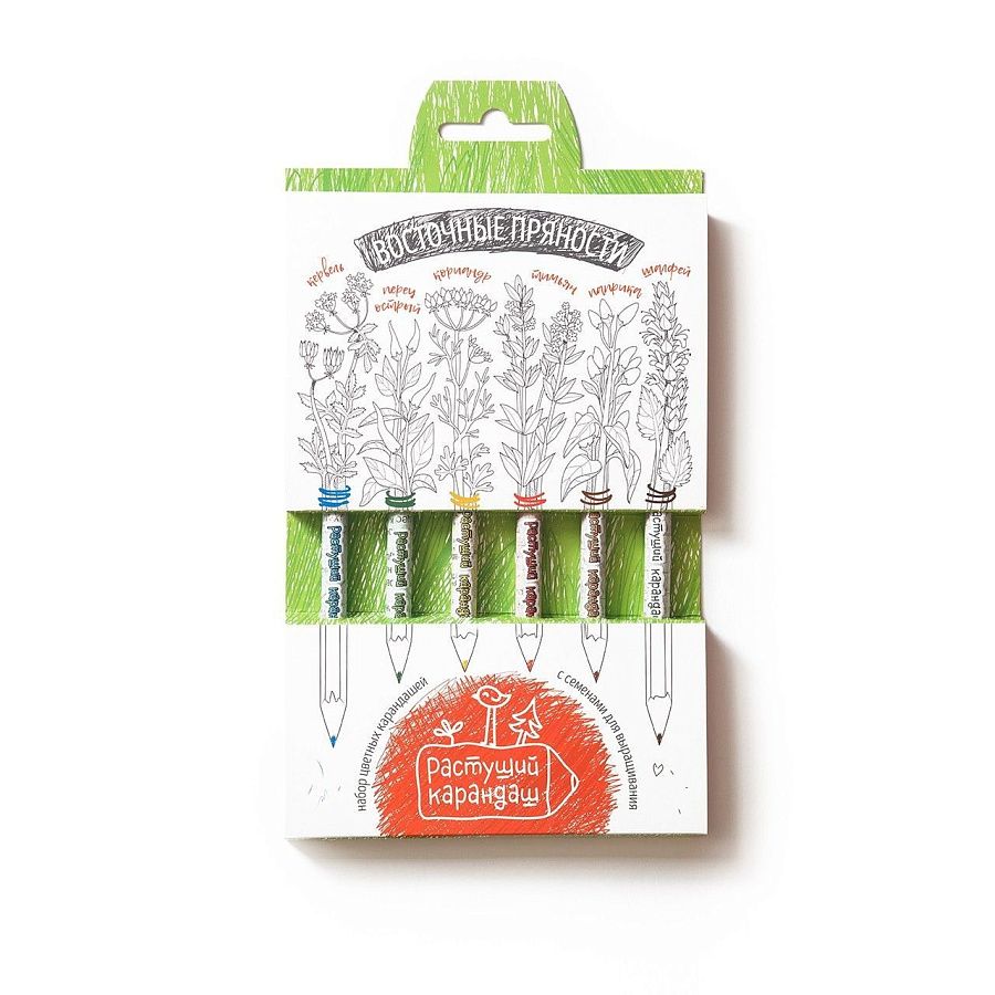 Набор цветных бумажных карандашей 6 шт.