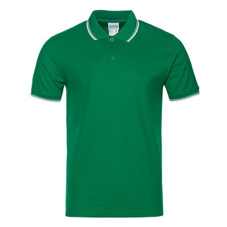 Рубашка поло унисекс STAN с окантовкой хлопок/полиэстер 185, 04T, Зелёный,  (30)  (56/XXXL)