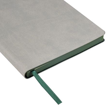 Ежедневник Латте (Latte NEW) недатированный, серый/зеленый