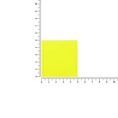 Лейбл из ПВХ Dzeta, L, желтый неон