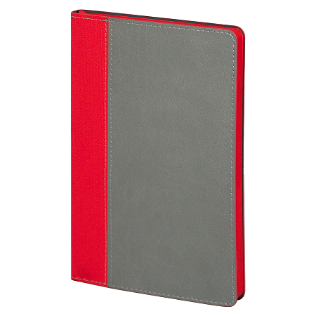 Ежедневник Flexy Viva Latte Sand Color A5, серый с красным, недатированный, в гибкой обложке