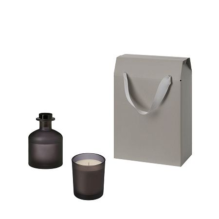 Подарочный набор Энигма (Enigma), Мизу (Mizu), серый (свеча, диффузор)