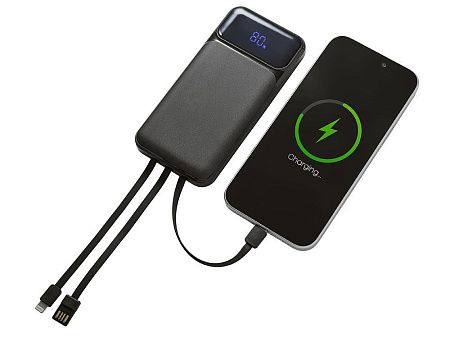 Подарочный набор «Tesla» с блокнотом А5, ручкой и пауэрбенком на 10 000 mAh