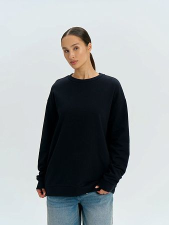 Свитшот оверсайз унисекс Omnifit, черный, размер XS/S