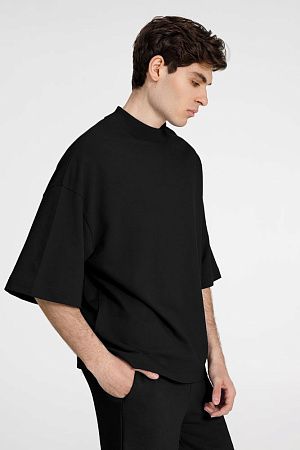 Футболка оверсайз унисекс T9, черная, размер XL/2XL