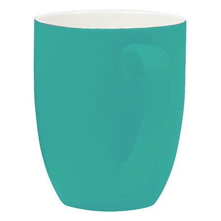 Кружка фарфоровая Cassa Grande Сlassic Soft софт тач с дефектами, бирюзовая, 350 мл