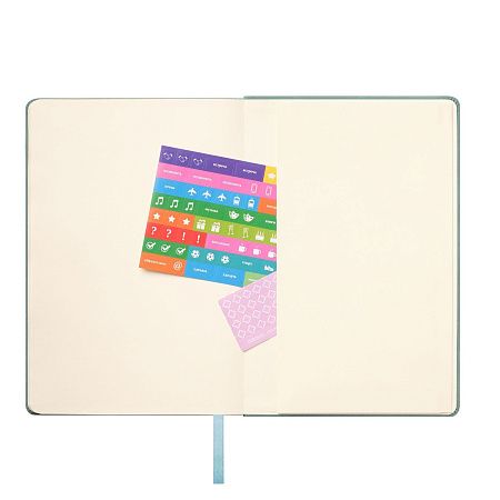 Ежедневник Стелла (Stella) недатированный с магнитом на обложке, бирюзовый