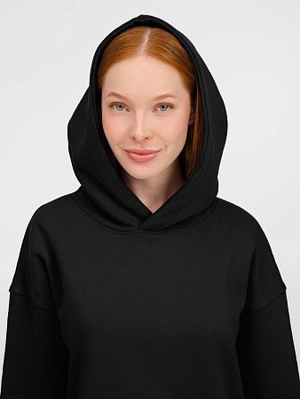 Худи оверсайз унисекс Tolla, черное, размер XS/S