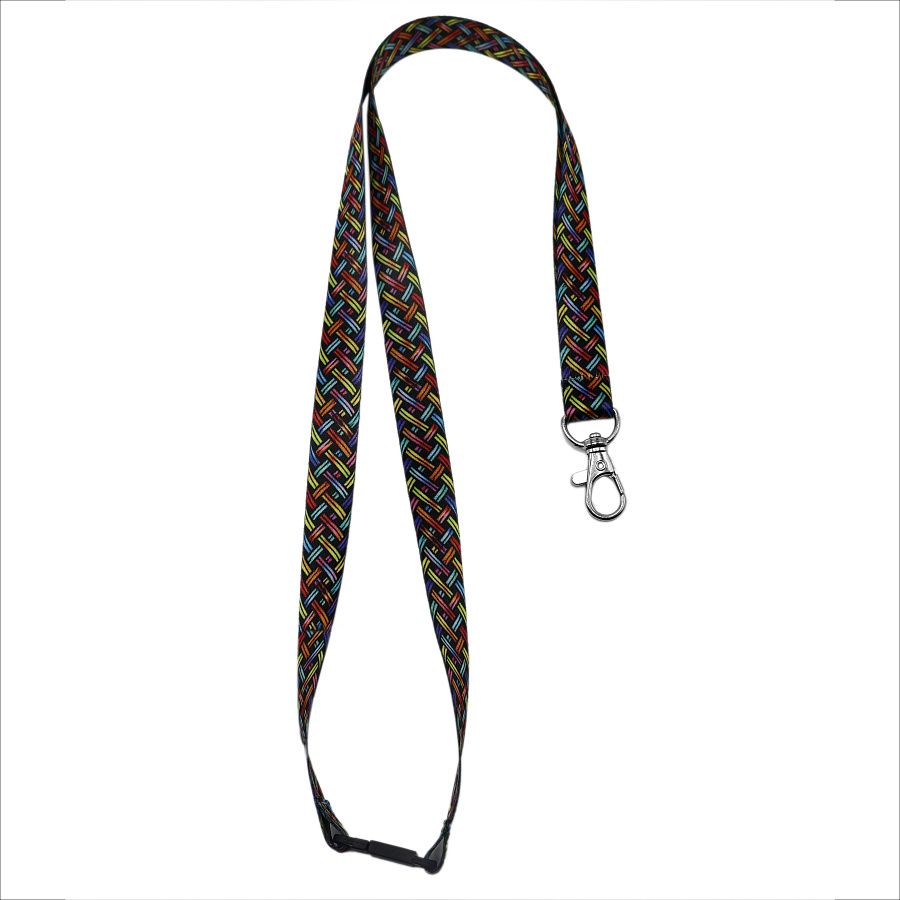 Ланъярд полноцветный Флип с карабином и замком безопасности, 15 мм