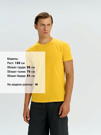 Футболка унисекс Regent 150, желтая, размер 5XL