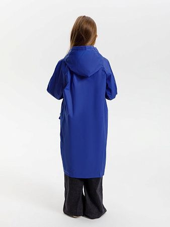 Дождевик детский RainDrop Kids, ярко-синий, размер 10 лет (130-140 см)