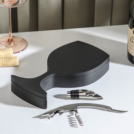 Набор для вина, 2 предмета: штопор, каплеуловитель