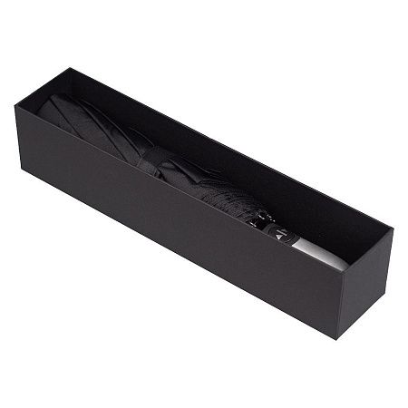 Зонт складной автоматический диаметр 103 см, радиус 23 дюйма,  Forest BERGEN, 10 панелей, с UV защитой в подарочной коробке, черный