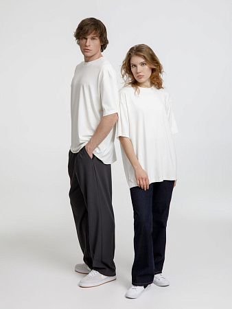 Футболка оверсайз унисекс Lavinia, белая, размер XS/S