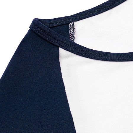 Футболка женская с длинным рукавом Milky Lsl, белая с темно-синим, размер S