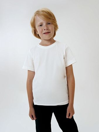 Футболка детская T-Bolka Kids, белая (теплый оттенок), размер 8 лет (118-128 см)