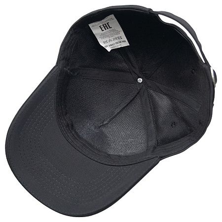 Кепка 5-панельная Ottoman 300, полиэстр, c черным сендвичем, черная