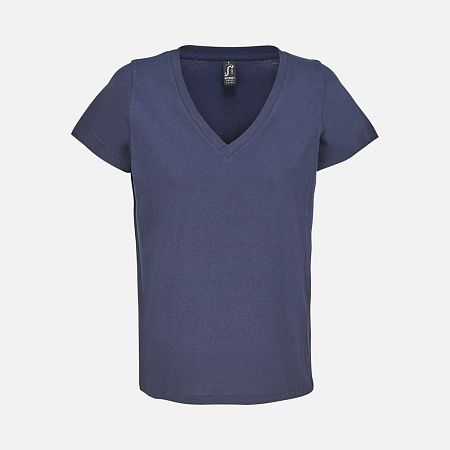 Футболка женская Regent Women с V-образным вырезом, кобальт (темно-синяя), размер XL