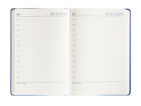 Ежедневник Urban Sound Mon Blanc А5, синий, недатированный, в полугибкой обложке