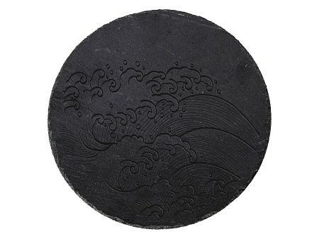 Сервировочная доска из сланца «Moon», цвет: черный