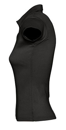 Рубашка поло женская без пуговиц Pretty 220, черная, размер L