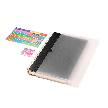 Ежедневник Виста (Vista) недатированный, черный/бежевый