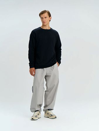 Свитшот оверсайз унисекс Omnifit, черный, размер XS/S