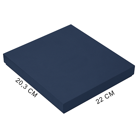 Коробка подарочная, размер  203*220*30 мм,  Solution Gift Soft Touch для ежедневника и ручки, темно-синяя