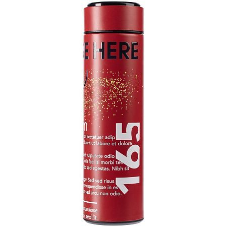 Смарт-бутылка с заменяемой батарейкой Long Therm, красная