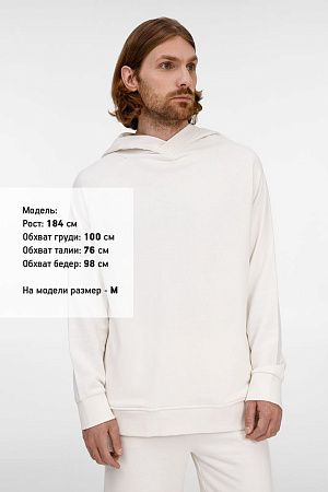 Худи унисекс H5, молочно-белое, размер M/L