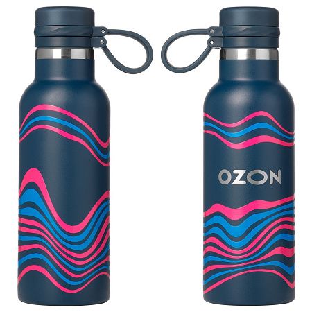 Термобутылка вакуумная герметичная Модена (Modena), синяя