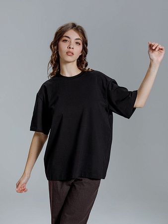 Футболка оверсайз Kangas, черная, размер XS/S