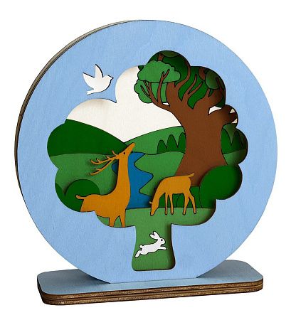 Набор 3Д раскраска: краски, подставка, кисть, скатерть, раскраски на выбор