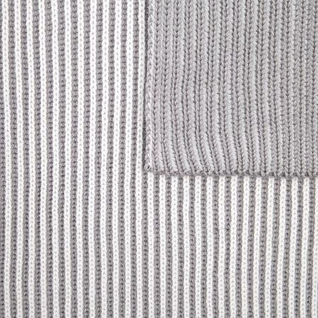 Шарф Nobilis, белый с серым