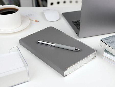 Ручка шариковая Eyeshot Soft Touch, серая