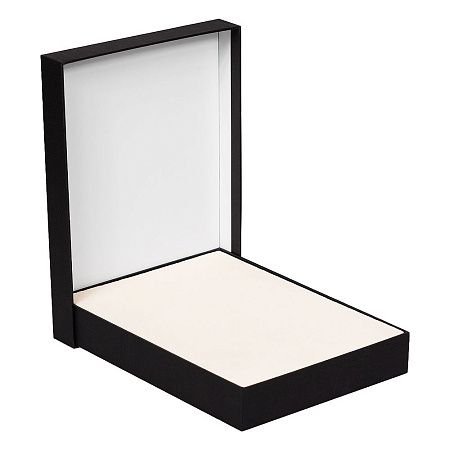 Коробка подарочная, размер 24*17,5*3 см, Solution Superior Linen, черная, бежевый ложемент под индивидуальную вырубку