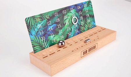 Настольный вечный календарь с магнитным блоком, дерево