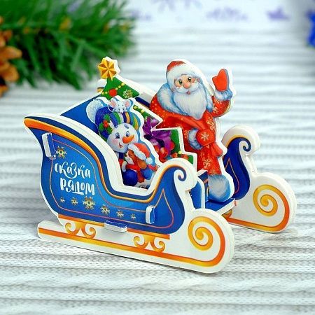 Конструктор фигурки&amp;quot;Сани Деда мороза&amp;quot; 3Д   3564572