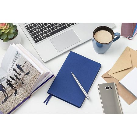 Ежедневник Flexy Sand А5, синий, недатированный, в гибкой обложке