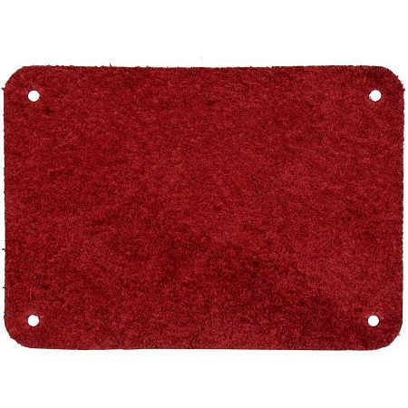 Лейбл кожаный Beta, XL, красный