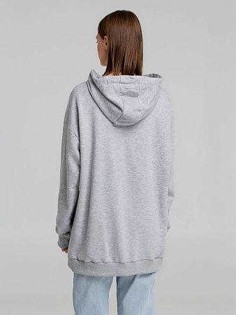 Худи оверсайз «Чистая соль», серый меланж, размер XS/S