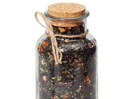 Чай черный с соком ананаса, клубникой, мятой, медом и лимоном