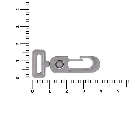Застежка-карабин Carabine, S, серый
