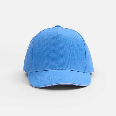 Бейсболка Classic 2.0, синяя с белым кантом