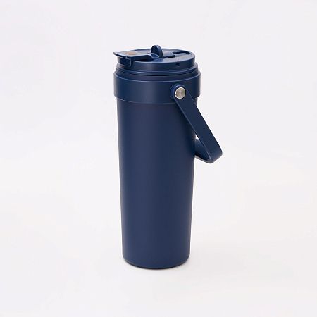 Термокружка вакуумная Соло (Solo), синяя