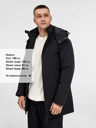 Куртка-парка унисекс Sfera, черная, размер XXL