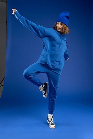 Худи унисекс H2, синее, размер XS/S