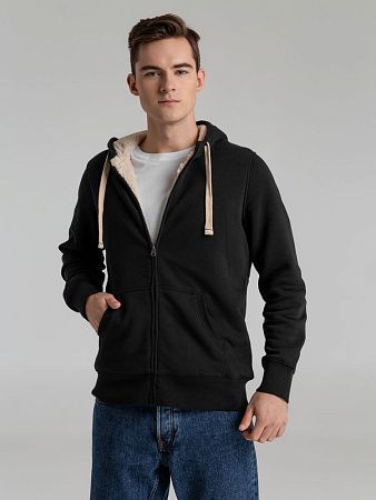 Толстовка унисекс на молнии Sherpa 280, черная, размер XXS