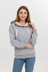 Толстовка на молнии Kulonga Sherpa, серый меланж, размер M