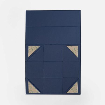Коробка складная под бутылку Color Jacket Fold, темно-синяя